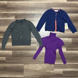 Gap Runway Adventure Wear Girls Sweater Bundle 4T 6-7 Purple Blue Grey NWT/EUC